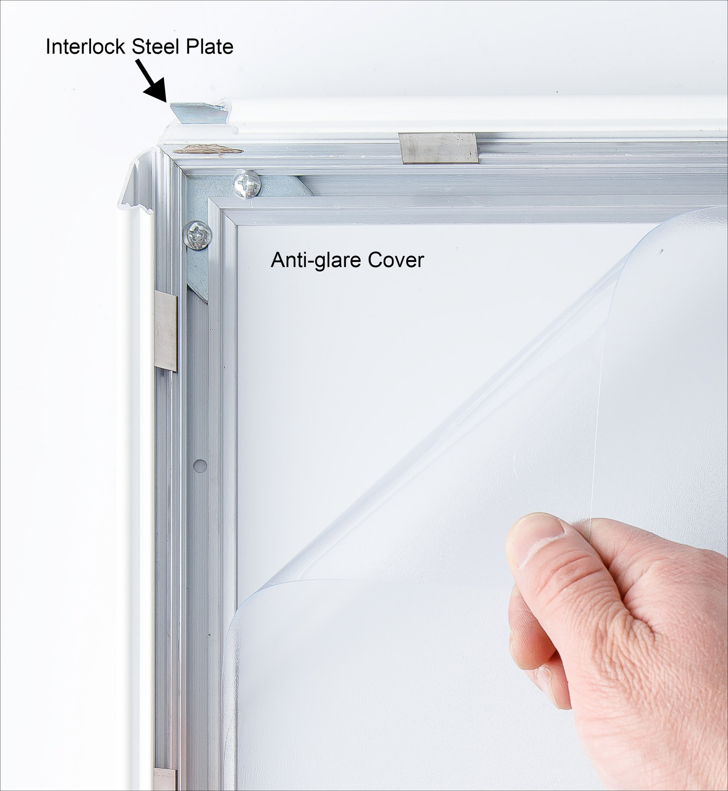 White A1  Lockable Snap Frame