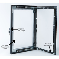 A2 Black Lockable Poster Case Thumbnail