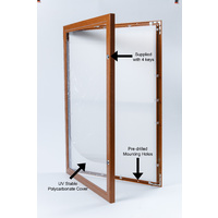 A0 Dark Wood  Lockable Poster Case  Thumbnail