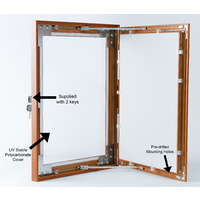 A3 Dark Wood  Lockable Poster Case  Thumbnail