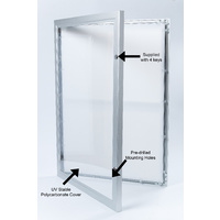 A1 Silver Lockable Poster Case Thumbnail