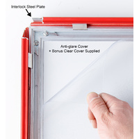 Red A4  Lockable Snap Frame Thumbnail