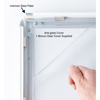 White A2  Lockable Snap Frame Thumbnail