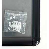 Black Round Corner A4 25mm Snap Frame Clear Cover Thumbnail
