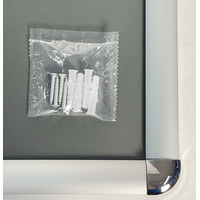 Silver Round Corner A1 25mm Snap Frame Clear Cover Thumbnail