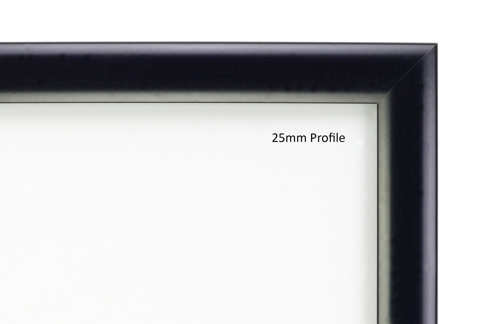 Black A0 25mm Snap Frame Anti-Glare Cover