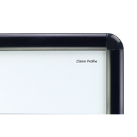 Black Round Corner A2 25mm Snap Frame Thumbnail
