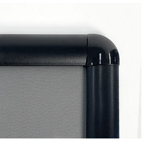 Black Round Corner A3 25mm Snap Frame Clear Cover Thumbnail