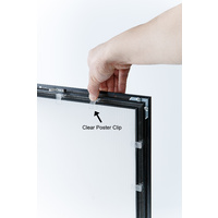 A1 Black Lockable Poster Case Thumbnail