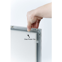 A1 Silver Lockable Poster Case Thumbnail