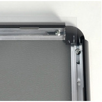 Black Round Corner A4 25mm Snap Frame Clear Cover Thumbnail